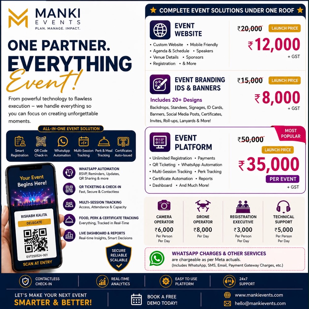 Manki Events — product overview