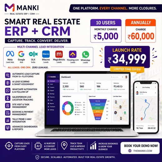 Manki Real Estate ERP + CRM