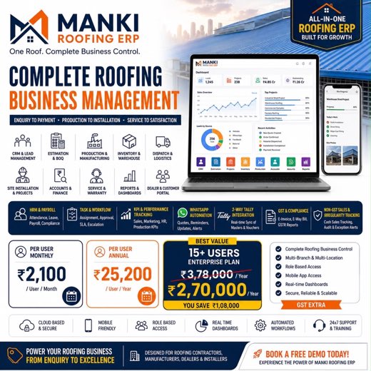 Manki Roofing ERP