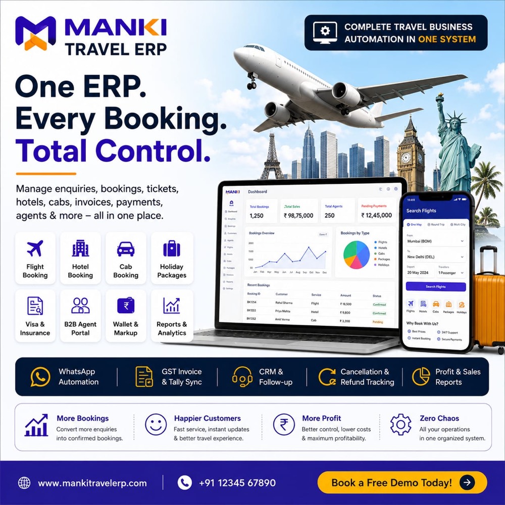 Manki Travel ERP — product overview